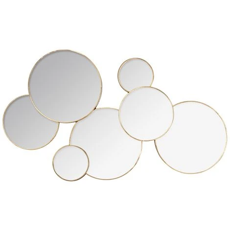 ATMOSPHERA, CRÉATEUR D'INTÉRIEUR Miroirs Ronds Multiples Lila 61x37 Cm - Or 3 ATMOSPHERA, CRÉATEUR D'INTÉRIEUR Miroirs Ronds Multiples Lila 61x37 Cm - Or