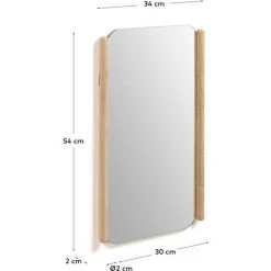 Kave Home - Miroir Natane En MDF 34 X 54 Cm - Naturel 7 Kave Home - Miroir Natane En MDF 34 X 54 Cm - Naturel -Miroir Soldes Boutique 27642044 3