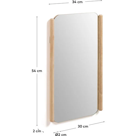 Kave Home - Miroir Natane En MDF 34 X 54 Cm - Naturel 5 Kave Home - Miroir Natane En MDF 34 X 54 Cm - Naturel – Image 3