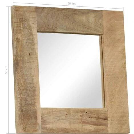 ASUPERMALL Miroir Bois De Manguier Massif 50 X 50 Cm 5 ASUPERMALL Miroir Bois De Manguier Massif 50 X 50 Cm – Image 3