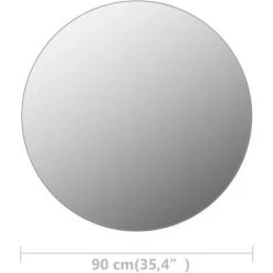 ASUPERMALL Miroir Rond Sans Cadre 90 Cm Verre -Miroir Soldes Boutique 27970885 3