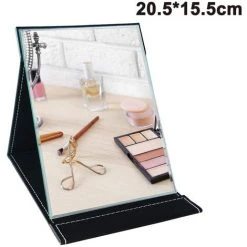 LONGZIMING Miroir De Maquillage Pliant Portable Avec Bureau Cosmétique Debout Pour Les Voyages, Coiffeuse, Décor De Chambre, Cadeaux De Beauté