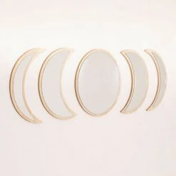 Miroirs Muraux En Bois 5 Pièces Estel SKLUM Bois De Pin Bois Naturel - Bois Naturel Bois Naturel