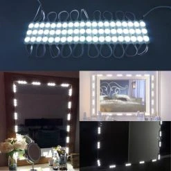 LONGZIMING Miroir De Courtoisie LED, 60 LED Dimmable Kit De Lumières De Miroir De Courtoisie Plusieurs Modes Dynamiques Bande Lumineuse Pour Ensemble De Table De Maquillage Cosmétique -Miroir Soldes Boutique 28191402 5