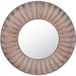 BELIANI Miroir En Métal Cuivré 77x77 - Cuivré