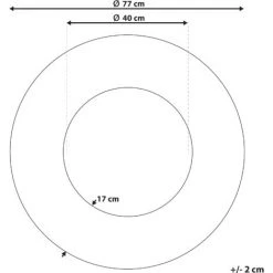 BELIANI Miroir En Métal Cuivré 77x77 - Cuivré -Miroir Soldes Boutique 28358047 3