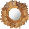 ASUPERMALL Miroir Mural 40 Cm Teck Rond -Miroir Soldes Boutique 28379891 1