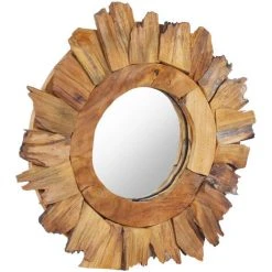 ASUPERMALL Miroir Mural 40 Cm Teck Rond -Miroir Soldes Boutique 28379891 4