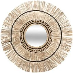 ATMOSPHERA CRÉATEUR D'INTÉRIEUR Miroir Rond Seagrass Laya D60 - Beige