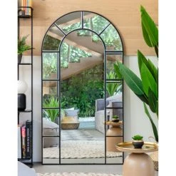 Kave Home - Miroir Nediva En MDF Noir 88 X 165 Cm - Noir -Miroir Soldes Boutique 28829133 2