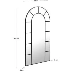 Kave Home - Miroir Nediva En MDF Noir 88 X 165 Cm - Noir -Miroir Soldes Boutique 28829133 3