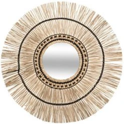 Atmosphera - Miroir Mural Seagrass D 60 Cm - Beige