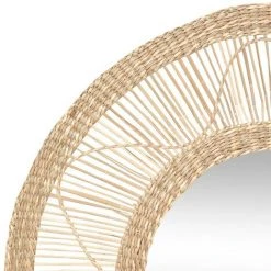 ATMOSPHERA CRÉATEUR D'INTÉRIEUR Miroir Rond Seagrass Fleur D58 - Beige -Miroir Soldes Boutique 28832933 3