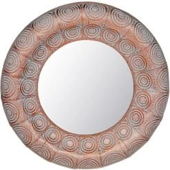 BELIANI Miroir En Métal Cuivré 75x75 - Cuivré