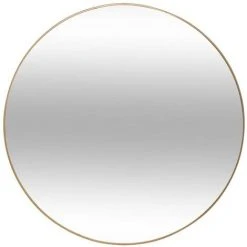 Atmosphera - Grand Miroir Mural En Métal Doré D 76 Cm - Doré