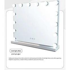 DONTODENT Miroir,Miroir De Vanité De 41*50 CM Avec Lumières,Cadre En Métal Robuste -Miroir Soldes Boutique 29661552 3