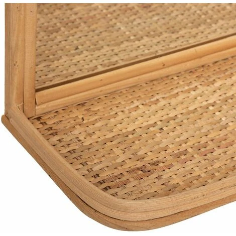 ATMOSPHERA CRÉATEUR D'INTÉRIEUR Miroir étagère Rotin - Beige 5 ATMOSPHERA CRÉATEUR D'INTÉRIEUR Miroir étagère Rotin - Beige – Image 3