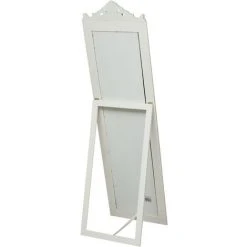 BISCOTTINI Miroir Sur Pied Avec Finition Blanc Antique CON GRECA -Miroir Soldes Boutique 30061359 5