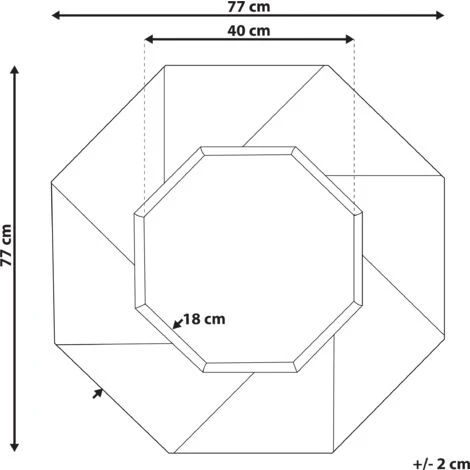 BELIANI Miroir En Bois Solide Multicolore 77x77 - Multicolore 5 BELIANI Miroir En Bois Solide Multicolore 77x77 - Multicolore – Image 3