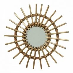JARDIBRICODECO Miroir En Osier ø40x2,5cm