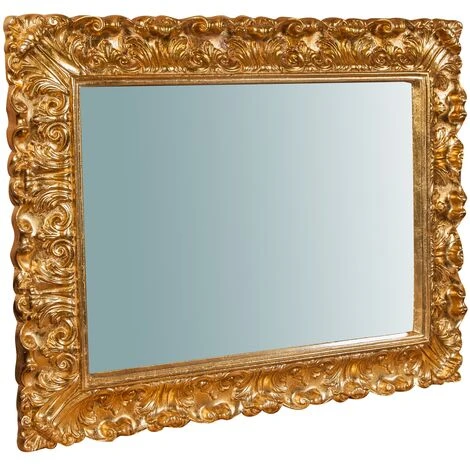 BISCOTTINI Miroir Murale En Bois Affichage Verticale/horizontale Finition Feuille Or Vieilli Aux Dimensions L74 XPR6 XH94 Cm Made In Italy 5 BISCOTTINI Miroir Murale En Bois Affichage Verticale/horizontale Finition Feuille Or Vieilli Aux Dimensions L74 XPR6 XH94 Cm Made In Italy – Image 3