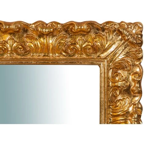 BISCOTTINI Miroir Murale En Bois Affichage Verticale/horizontale Finition Feuille Or Vieilli Aux Dimensions L74 XPR6 XH94 Cm Made In Italy 6 BISCOTTINI Miroir Murale En Bois Affichage Verticale/horizontale Finition Feuille Or Vieilli Aux Dimensions L74 XPR6 XH94 Cm Made In Italy – Image 4