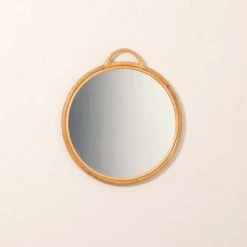 Miroir Rond En Rotin (Ø53,5 Cm) Daro SKLUM Rotin - Marron Naturel
