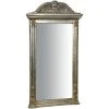 BISCOTTINI MIROIR MURAL EN BOIS FINITIONS ARGENT EFFET VIEILLI FABRIQUÉ EN ITALIE -Miroir Soldes Boutique 31128782 1