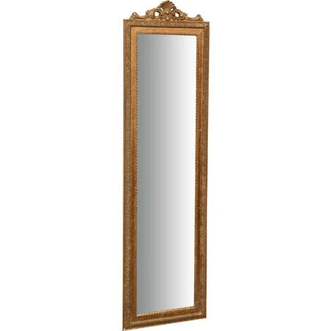 BISCOTTINI Miroir Sur Pied L40xPR3xH140 Cm, Finition Dorée Antique 3 BISCOTTINI Miroir Sur Pied L40xPR3xH140 Cm, Finition Dorée Antique