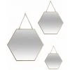 ATMOSPHERA, CRÉATEUR D'INTÉRIEUR Ensemble De 3 Miroirs Hexa Chaîne Or - Or -Miroir Soldes Boutique 31488894 1