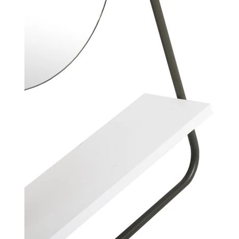 URBAN MEUBLE Miroir Mural Kaki Rond Et Moderne Avec étagère 6 URBAN MEUBLE Miroir Mural Kaki Rond Et Moderne Avec étagère – Image 4