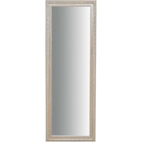 BISCOTTINI Miroir Vertical/horizontal Mural Et Suspendu L50xPR4xH140 Cm Finition Argent Antique 4 BISCOTTINI Miroir Vertical/horizontal Mural Et Suspendu L50xPR4xH140 Cm Finition Argent Antique – Image 2
