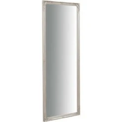BISCOTTINI Miroir Vertical/horizontal Mural Et Suspendu L50xPR4xH140 Cm Finition Argent Antique