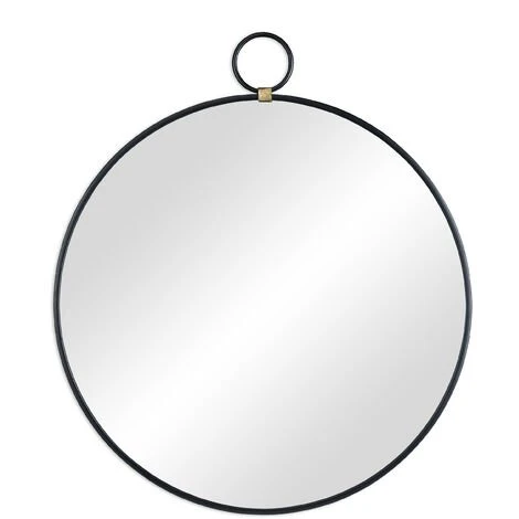 Relaxdays Miroir Rond, Mural, Moderne, à Suspendre, Ø 61 Cm, Métal, Pour Couloir, Salon, Salle De Bain, Chambre, Noir 3 Relaxdays Miroir Rond, Mural, Moderne, à Suspendre, Ø 61 Cm, Métal, Pour Couloir, Salon, Salle De Bain, Chambre, Noir