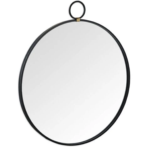 Relaxdays Miroir Rond, Mural, Moderne, à Suspendre, Ø 61 Cm, Métal, Pour Couloir, Salon, Salle De Bain, Chambre, Noir 4 Relaxdays Miroir Rond, Mural, Moderne, à Suspendre, Ø 61 Cm, Métal, Pour Couloir, Salon, Salle De Bain, Chambre, Noir – Image 2