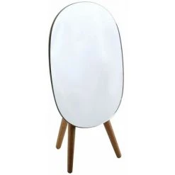 Spirella Miroir Sur Pied Ovale Bois ALESIA Bois D'acacia - Bois