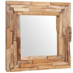 DéCOSHOP26 Miroir Décoratif Carré Teck Marron 60 X 60 Cm - Marron 8 DéCOSHOP26 Miroir Décoratif Carré Teck Marron 60 X 60 Cm - Marron -Miroir Soldes Boutique 32510432 2