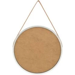 DéCOSHOP26 Miroir Mural Avec Sangle Marron 60 Cm Bois Argenté - Marron -Miroir Soldes Boutique 32510433 3