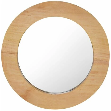 DéCOSHOP26 Miroir Mural 40 Cm Teck Marron Clair Rond - Marron 3 DéCOSHOP26 Miroir Mural 40 Cm Teck Marron Clair Rond - Marron
