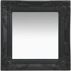 DéCOSHOP26 Miroir Mural Carré Style Baroque 40x40 Cm Noir - Noir -Miroir Soldes Boutique 32510439 1