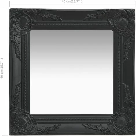 DéCOSHOP26 Miroir Mural Carré Style Baroque 40x40 Cm Noir - Noir 7 DéCOSHOP26 Miroir Mural Carré Style Baroque 40x40 Cm Noir - Noir – Image 5
