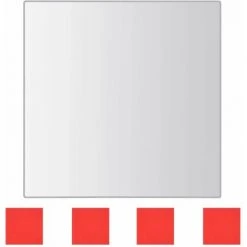 DéCOSHOP26 Set De 24 Carreaux De Miroir Carré Verre Avec Bandes Adhésives - Noir -Miroir Soldes Boutique 32510456 4