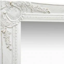 DéCOSHOP26 Miroir Mural Rectangulaire Style Baroque 50x120 Cm Blanc - Blante -Miroir Soldes Boutique 32510465 4