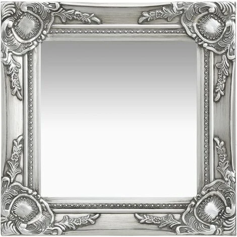 DéCOSHOP26 Miroir Mural Carré Style Baroque 40x40 Cm Argenté - Argentéer 3 DéCOSHOP26 Miroir Mural Carré Style Baroque 40x40 Cm Argenté - Argentéer