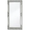 DéCOSHOP26 Miroir Mural Style Baroque 100 X 50 Cm Argenté - Argentéer -Miroir Soldes Boutique 32510469 1