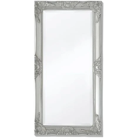 DéCOSHOP26 Miroir Mural Style Baroque 100 X 50 Cm Argenté - Argentéer 3 DéCOSHOP26 Miroir Mural Style Baroque 100 X 50 Cm Argenté - Argentéer