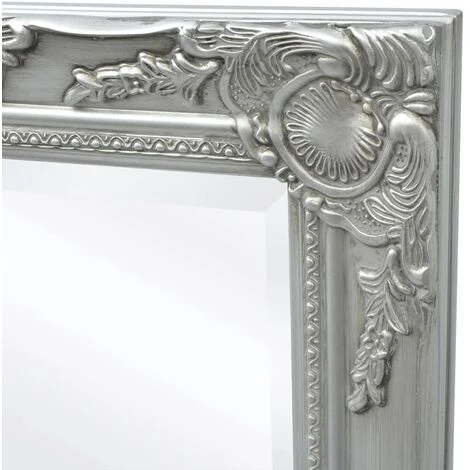 DéCOSHOP26 Miroir Mural Style Baroque 100 X 50 Cm Argenté - Argentéer 7 DéCOSHOP26 Miroir Mural Style Baroque 100 X 50 Cm Argenté - Argentéer – Image 5