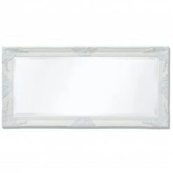 DéCOSHOP26 Miroir Mural Style Baroque 100 X 50 Cm Blanc - Blante 11 DéCOSHOP26 Miroir Mural Style Baroque 100 X 50 Cm Blanc - Blante -Miroir Soldes Boutique 32510471 5