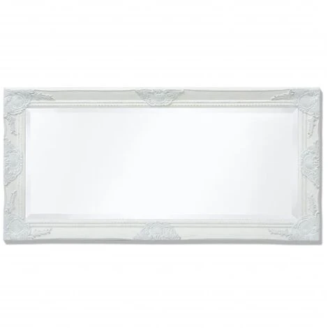 DéCOSHOP26 Miroir Mural Style Baroque 100 X 50 Cm Blanc - Blante 7 DéCOSHOP26 Miroir Mural Style Baroque 100 X 50 Cm Blanc - Blante – Image 5