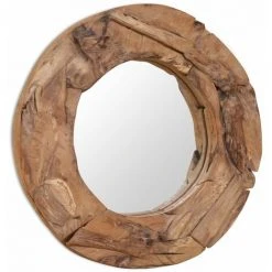 DéCOSHOP26 Miroir Décoratif Rond Teck 60 Cm - Or 8 DéCOSHOP26 Miroir Décoratif Rond Teck 60 Cm - Or -Miroir Soldes Boutique 32510474 2